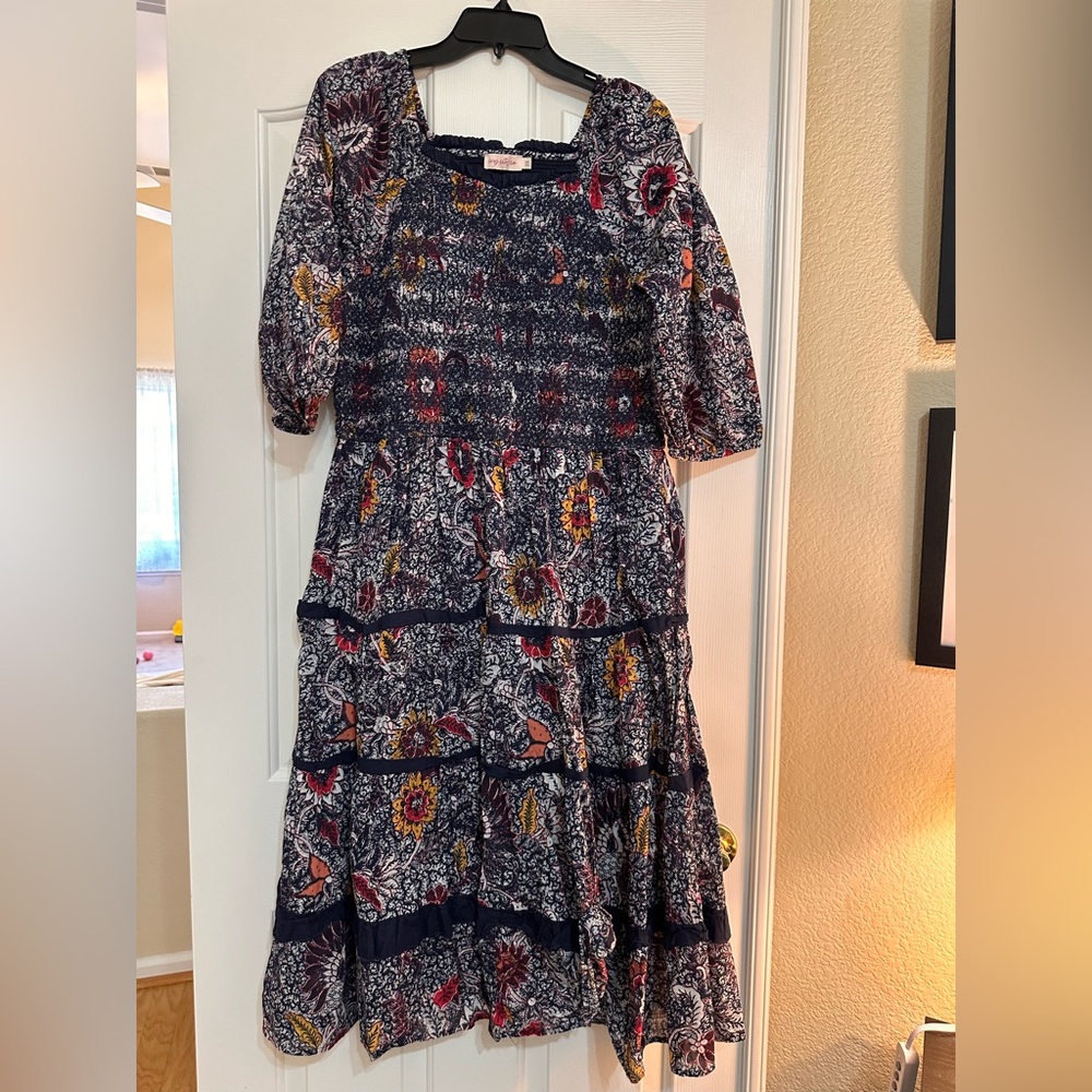 Ivy City navy floral dress, size 1X